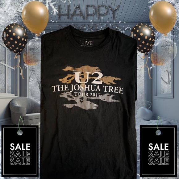 “RARE” NEW U2 The Joshua Tree Tour 2017 Black T-Shirt Med/Large - Picture 2 of 11
